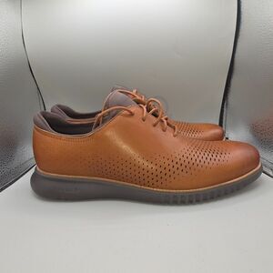 Cole Haan 2.ZERØGRAND Laser Wingtip Oxford British Tan 12M NIB
